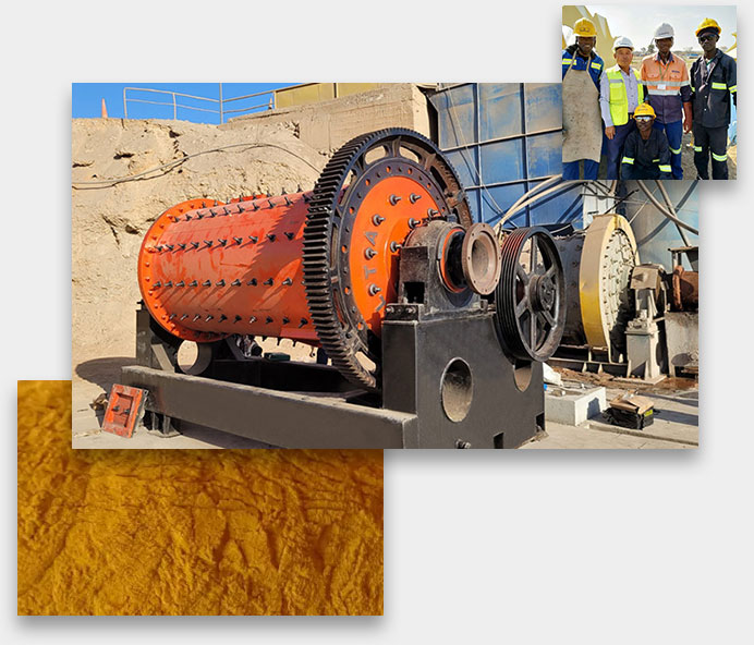 Copper and Gold Ball Mill Working Site on South Africa